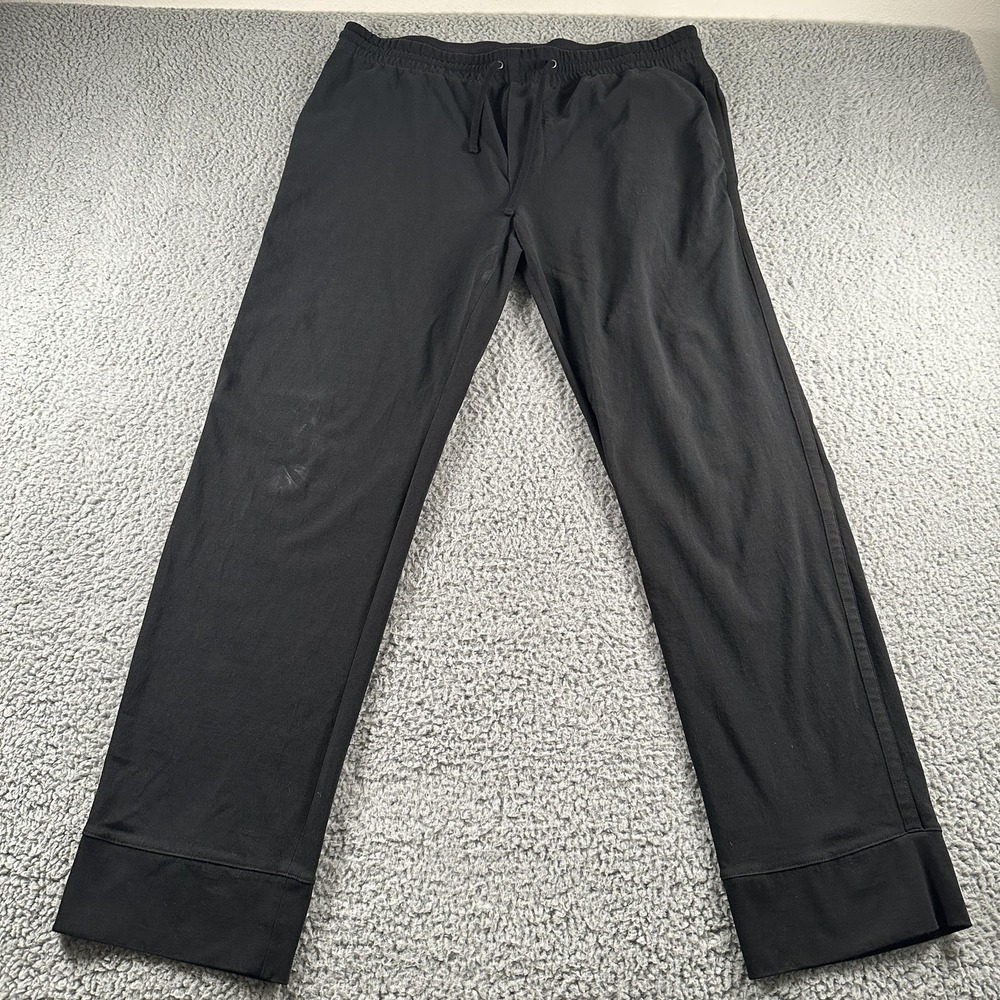 James Perse Yosemite Pants Mens 5 Black Sweatpants Drawstring Pockets Jersey